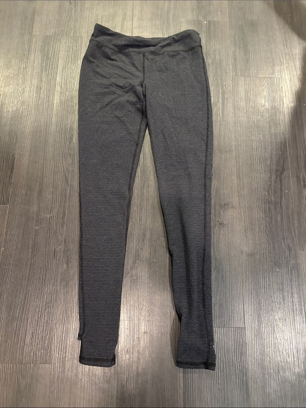 Triple flip Black Textured Leggings